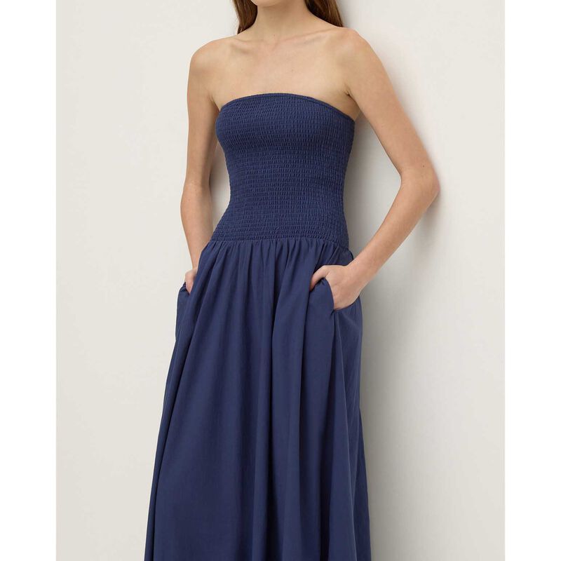 Assembly Label Connie Cotton Shirred Dress Imperial Blue image number 2